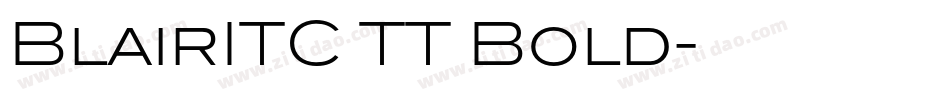 BlairITC TT Bold字体转换